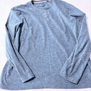 Men's Green Long Sleeve Henley Shirt